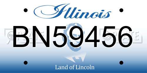 BN59456 Illinois License Plate