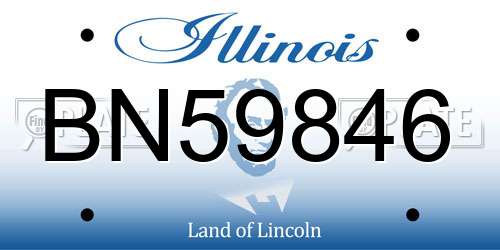 BN59846 Illinois License Plate