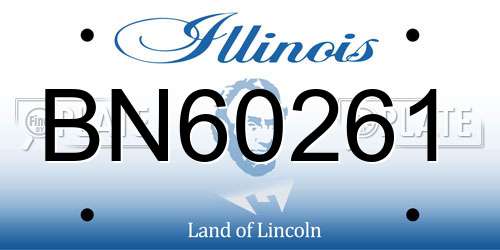 BN60261 Illinois License Plate