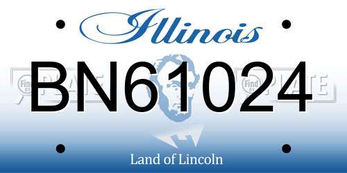 BN61024 Illinois License Plate