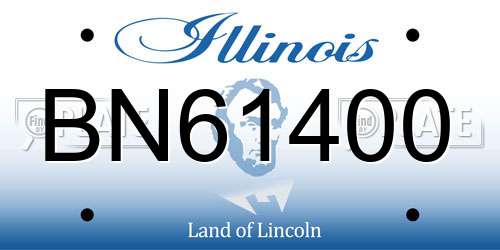 BN61400 Illinois License Plate