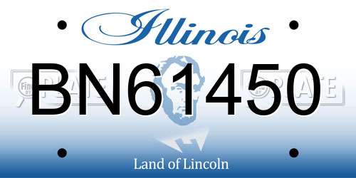 BN61450 Illinois License Plate