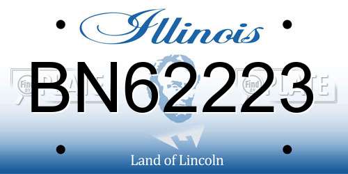 BN62223 Illinois License Plate
