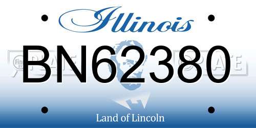 BN62380 Illinois License Plate