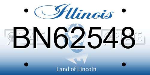 BN62548 Illinois License Plate