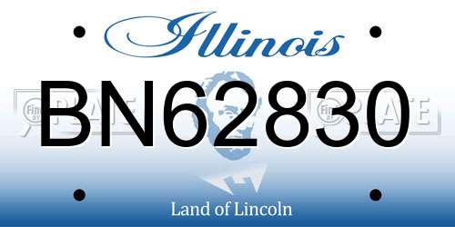 BN62830 Illinois License Plate