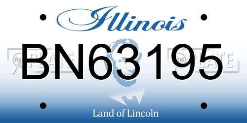 BN63195 Illinois License Plate