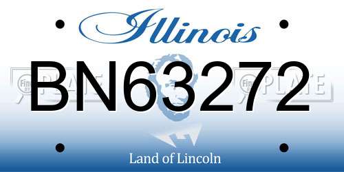 BN63272 Illinois License Plate