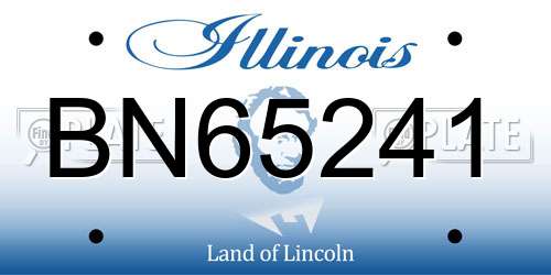 BN65241 Illinois License Plate