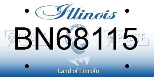 BN68115 Illinois License Plate