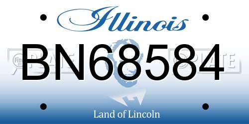 BN68584 Illinois License Plate