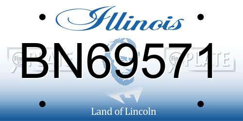 BN69571 Illinois License Plate