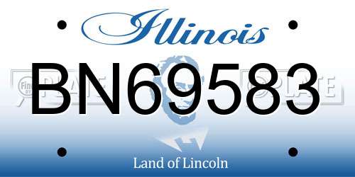 BN69583 Illinois License Plate
