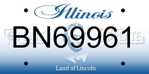 BN69961 Illinois License Plate