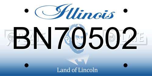 BN70502 Illinois License Plate