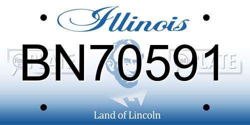 BN70591 Illinois License Plate