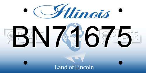 BN71675 Illinois License Plate