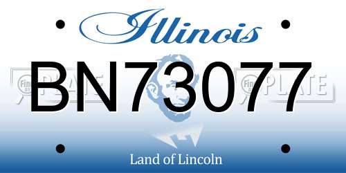 BN73077 Illinois License Plate