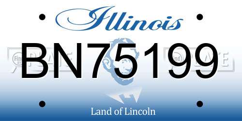 BN75199 Illinois License Plate