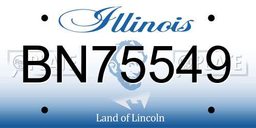 BN75549 Illinois License Plate