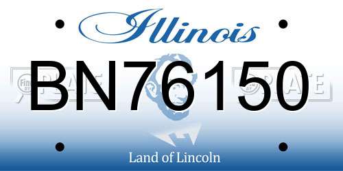 BN76150 Illinois License Plate