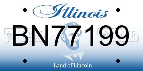 BN77199 Illinois License Plate