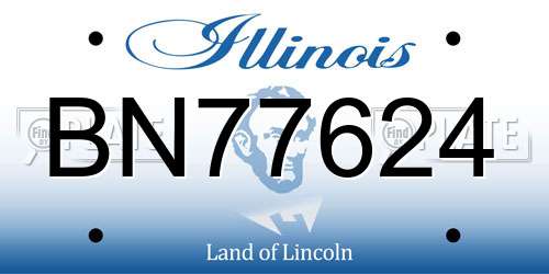 BN77624 Illinois License Plate