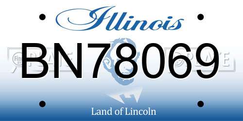 BN78069 Illinois License Plate