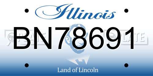 BN78691 Illinois License Plate