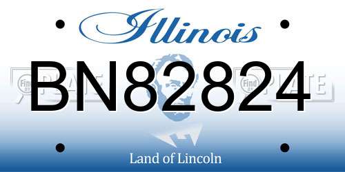 BN82824 Illinois License Plate