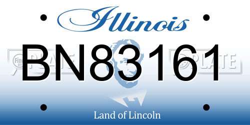 BN83161 Illinois License Plate