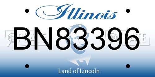 BN83396 Illinois License Plate