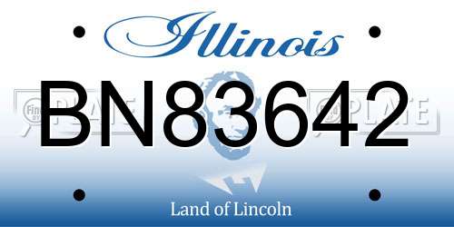 BN83642 Illinois License Plate