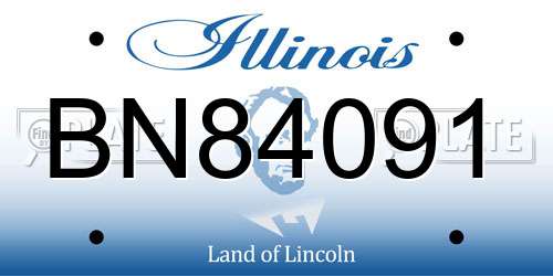 BN84091 Illinois License Plate