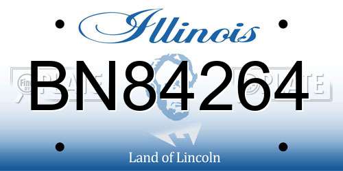 BN84264 Illinois License Plate