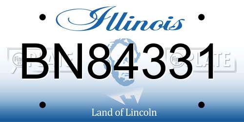 BN84331 Illinois License Plate