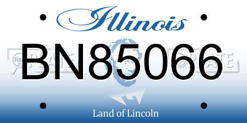 BN85066 Illinois License Plate