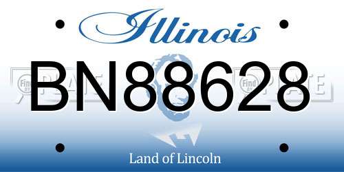 BN88628 Illinois License Plate