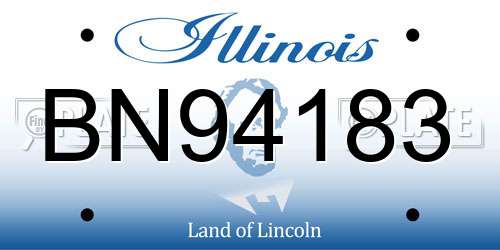 BN94183 Illinois License Plate
