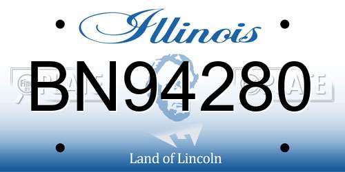 BN94280 Illinois License Plate