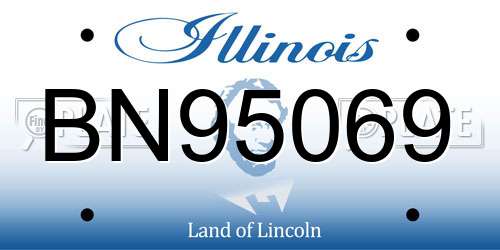 BN95069 Illinois License Plate