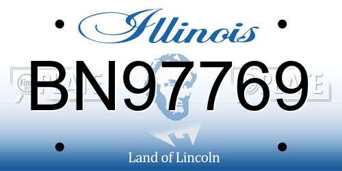BN97769 Illinois License Plate
