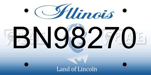 BN98270 Illinois License Plate