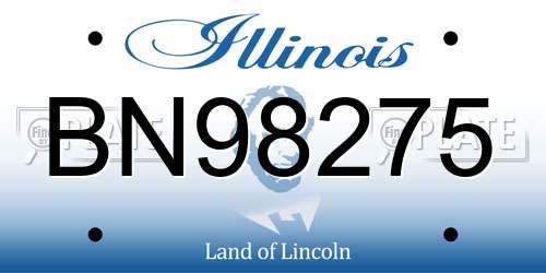 BN98275 Illinois License Plate