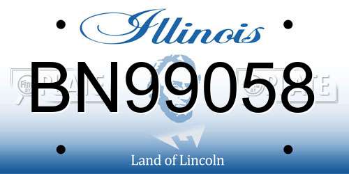 BN99058 Illinois License Plate