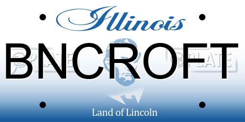 BNCROFT Illinois License Plate