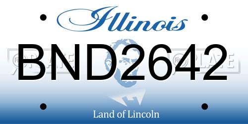 BND2642 Illinois License Plate