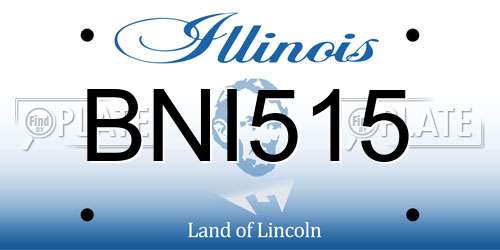 BNI515 Illinois License Plate