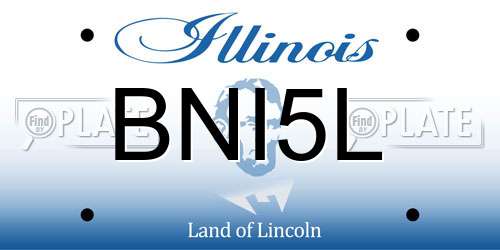BNI5L Illinois License Plate