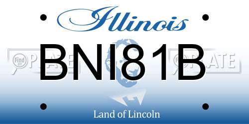 BNI81B Illinois License Plate